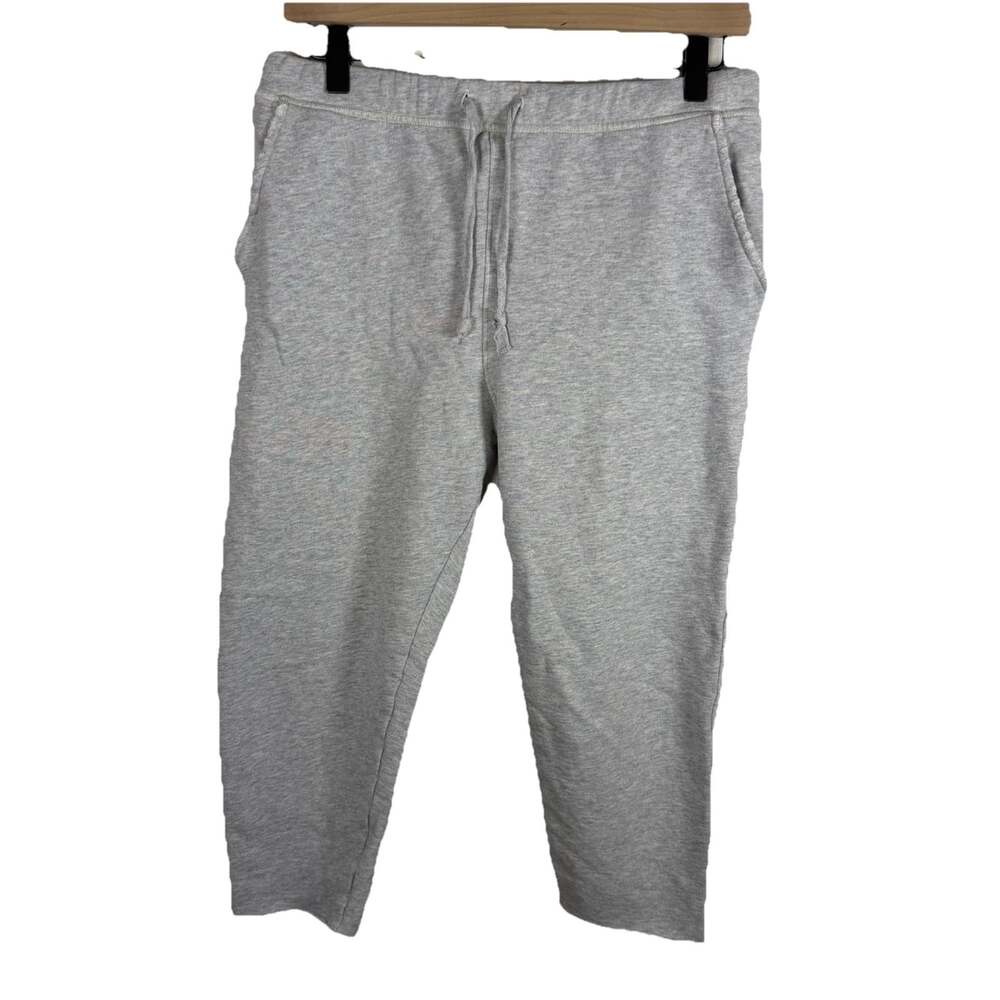 Frank & Eileen Tee Lab Crop Sweatpants Terry Cloth Heather Gray Size S Raw Hem